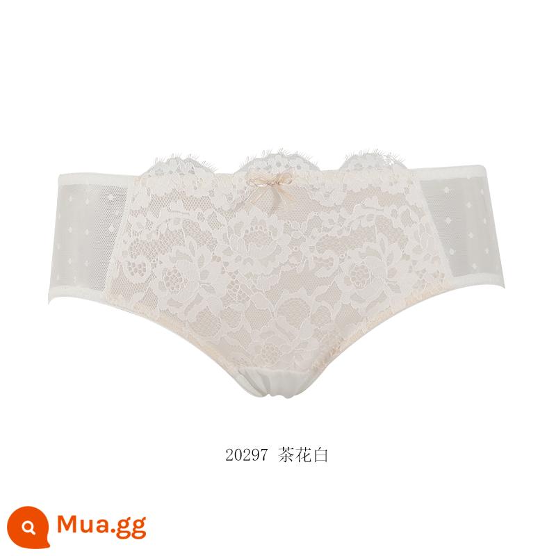 [59.3 nhân dân tệ 4 cái] Quần lót cotton mềm mại và thoải mái của Gorell dành cho nữ, quần boxer lưng giữa bằng cotton nguyên chất BWP22339 - Camellia Trắng 20297