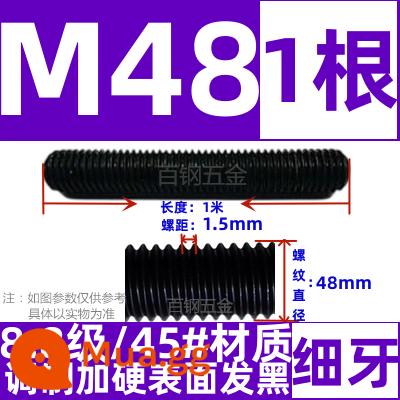 Thanh vít cường độ cao 8,8/10,9/12,9 thanh ren đầy đủ lớp ren vít đầy ren M6M8M10-M64 - Sợi mịn M48*1.5 sợi*1 mét