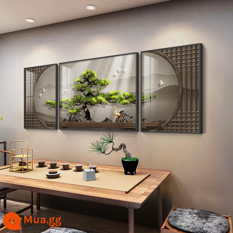 Hoan nghênh Songxin phong cách Trung Quốc phòng khách tranh trang trí bộ ba Zen phòng trà sofa nền tranh treo tường nghiên cứu phong cảnh tranh treo - Chào mừng thông G