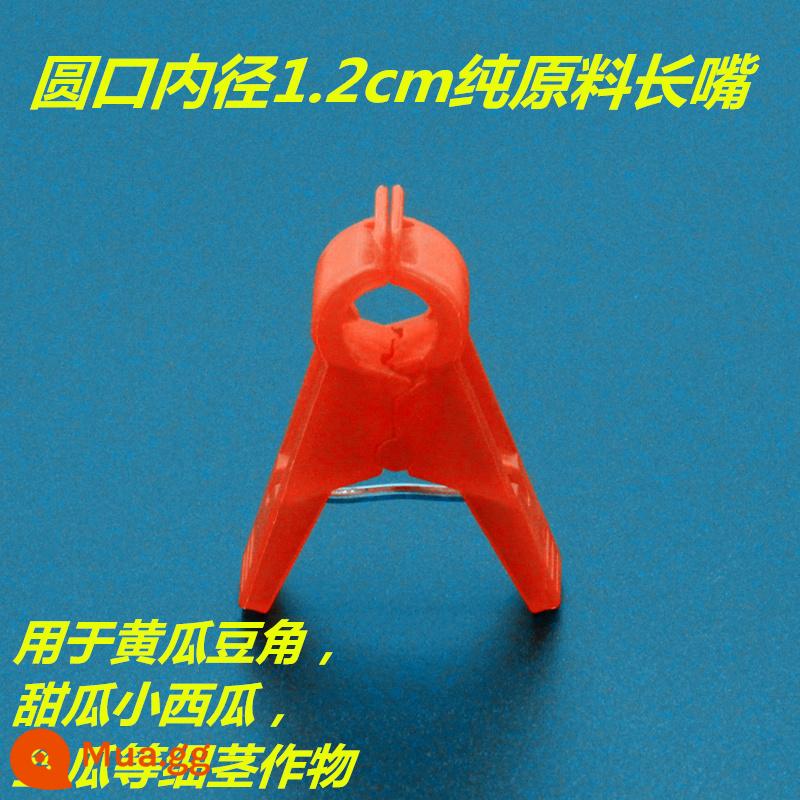 Nhà kính cà chua cà chua dưa chuột clip treo cây con clip dây nho buộc đặc biệt zucchini fu cây nho rau treo clip cây nho - 1.2 Nguyên liệu thô miệng dài dày màu đỏ tươi 1000 miếng