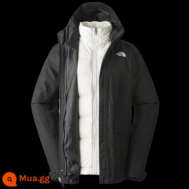 Áo khoác ba trong một TheNorthFace dành cho nữ với lớp lót lông ngỗng, mẫu mới ấm áp, chống nước ngoài trời | 5AY1 - R0G/đen