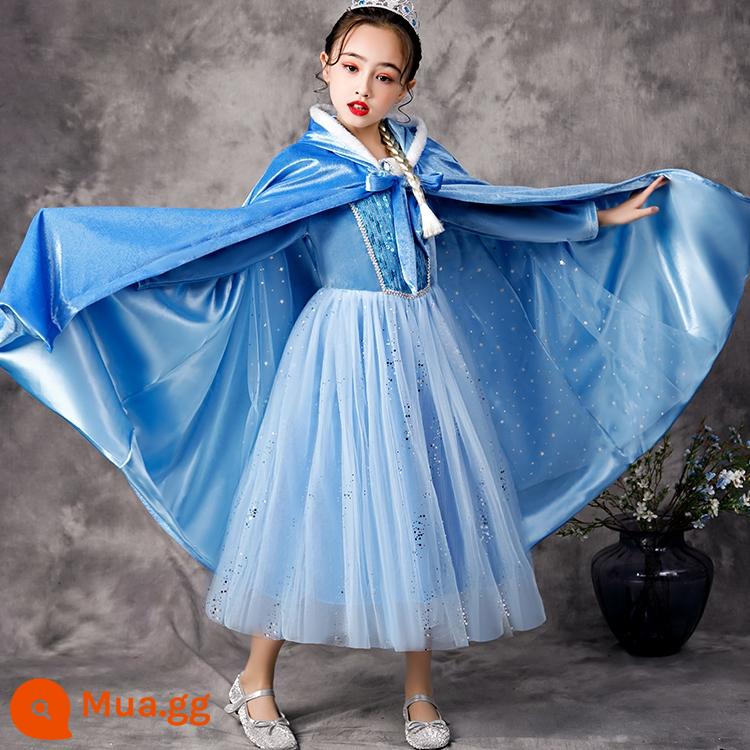 Giải phóng mặt bằng Cô gái mùa thu và mùa đông Hanfu Quần áo trẻ em Quần áo đêm giao thừa cho trẻ em Váy kiểu Trung Quốc Bộ đồ đường năm mới Váy mùa đông - 8929 Bộ Công Chúa Elsa