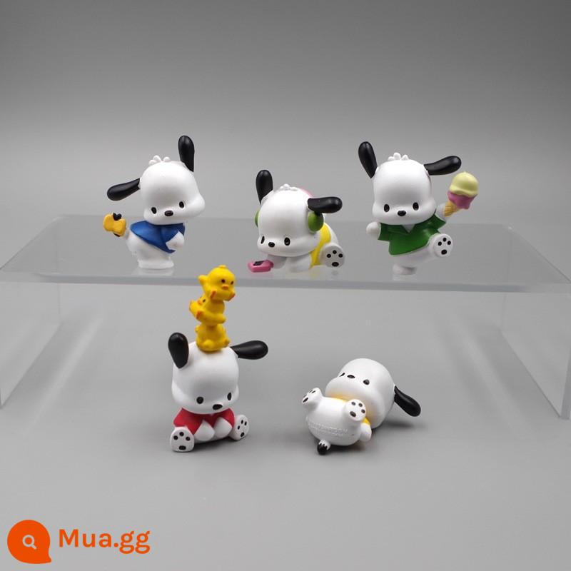 Kulomi Trang Trí Bánh Trang Trí Sanrio Retro Trang Trí Bánh Bột Đen Nơ Chiếu Sáng Trang Trí Bánh Sinh Nhật - Bộ đồ của bố chó