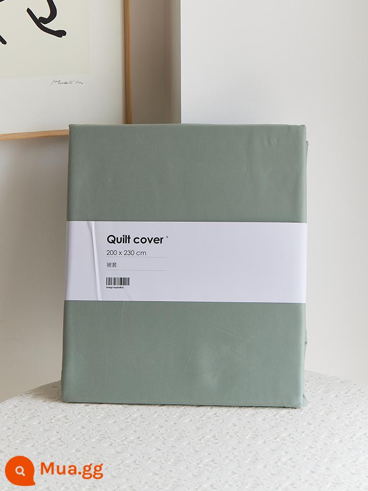 Sharemily cotton 100-count chải quilt cover đơn mảnh dày mùa thu và mùa đông bông nguyên chất quilt cover sinh viên duy nhất sản phẩm duy nhất - Phép thuật kép (xanh lục-trắng ngọc vừa phải)