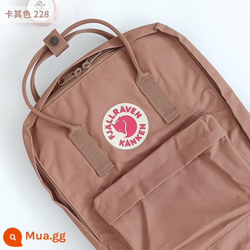 Ba lô kanken chính hãng cáo bắc cực / fjallraven Thụy Điển ba lô đi học cổ điển mini nam nữ - Vải kaki màu thẫm