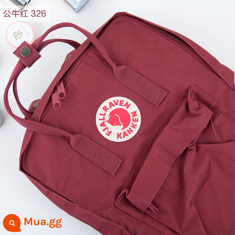 Ba lô kanken chính hãng cáo bắc cực / fjallraven Thụy Điển ba lô đi học cổ điển mini nam nữ - bò đỏ 326