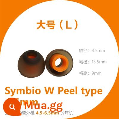 Symbio nhỏ tay áo màu cam cắm tai nghe trong tai bọt biển AirPods Pro tay áo silicone SE846 dây thanh âm tròn được cấp phép - Cặp lớn W Peel Silicone