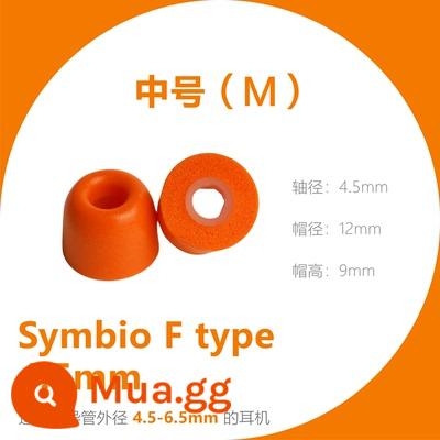 Symbio nhỏ tay áo màu cam cắm tai nghe trong tai bọt biển AirPods Pro tay áo silicone SE846 dây thanh âm tròn được cấp phép - Cặp vừa xốp F