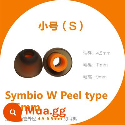 Symbio nhỏ tay áo màu cam cắm tai nghe trong tai bọt biển AirPods Pro tay áo silicone SE846 dây thanh âm tròn được cấp phép - W Peel silicone cặp nhỏ