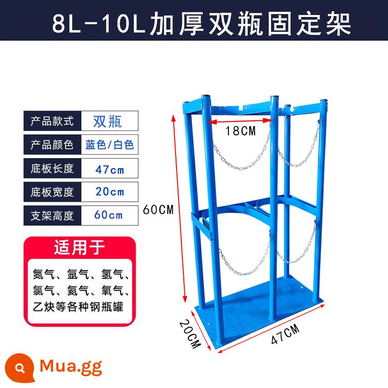 Khung cố định xi lanh trường phòng thí nghiệm 40L oxy axetylen treo tường đơn giản khung chống đổ khung cố định xi lanh - Chai đôi dày 8L-10L màu cam