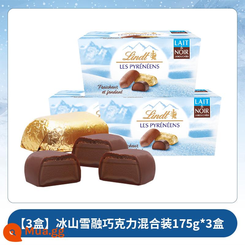 lindt Sô cô la Lindt iceberg Thụy Sĩ 3 hộp sô cô la nham thạch nhập khẩu Pháp quà tặng lễ hội cho bạn gái - [3 hộp] Iceberg Snow Melted Chocolate Mix 175g*3 hộp