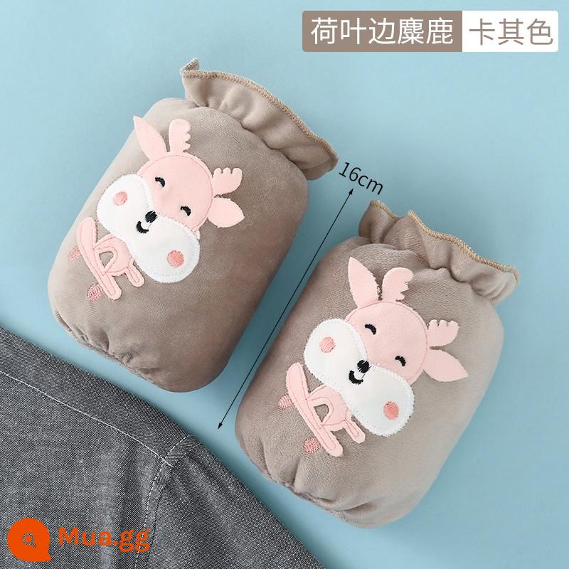 Case Sleeve Case Thiếu nhi Cùng dễ thương cô gái mùa đông - Nai Xù Lông - Kaki