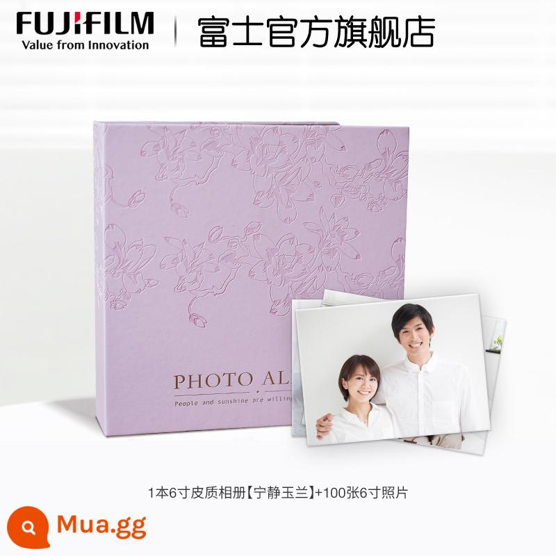 Fuji Xả Xả Ảnh In Pha Rửa Ảnh Bộ Rửa Ảnh Di Động 6 inch kèm Album Sự phát triển của em bé - Serenity Magnolia (Bộ Album Ảnh 100)