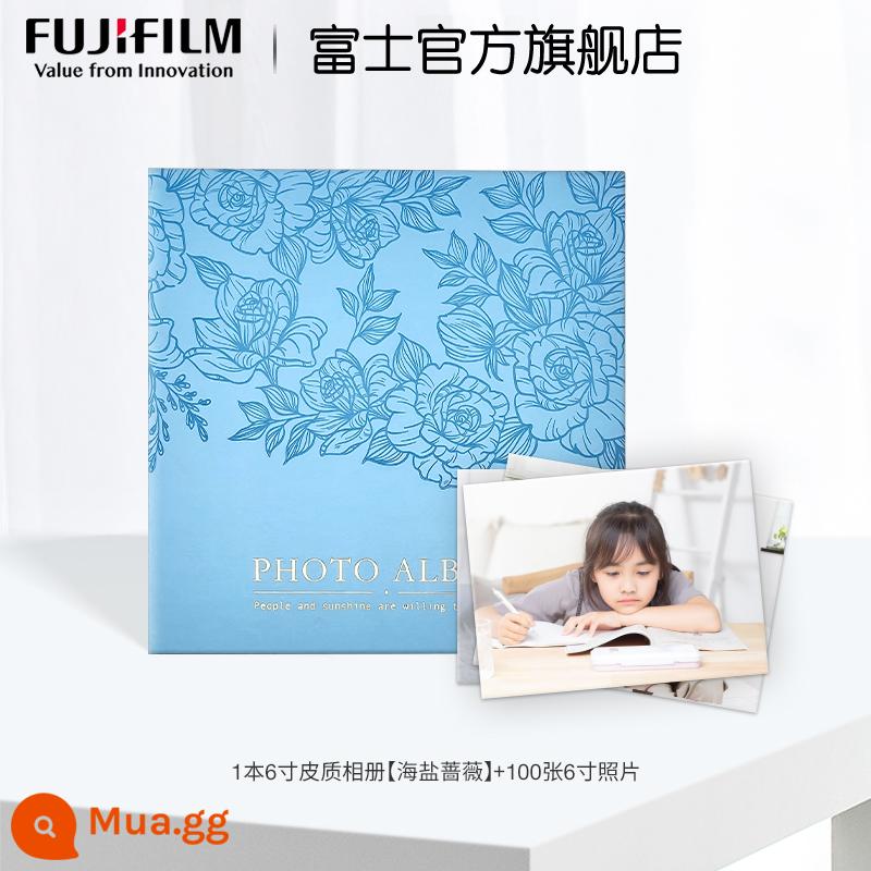 Fuji Xả Xả Ảnh In Pha Rửa Ảnh Bộ Rửa Ảnh Di Động 6 inch kèm Album Sự phát triển của em bé - Hoa Hồng Muối Biển (Bộ Album Ảnh 100 Ảnh)