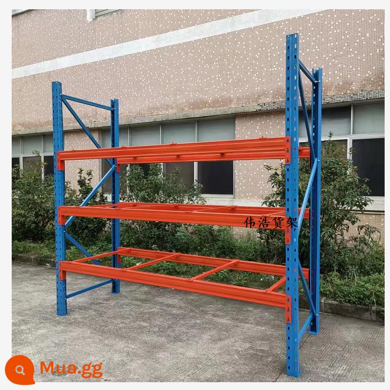 Kho chứa pallet hạng nặng dày nhà kho lớn nhiều lớp tùy chỉnh chịu tải cao có thể điều chỉnh 3 tấn - Đường kính trong 270 * 100 * 250 Dầm ba lớp không có tấm chính 1 tấn