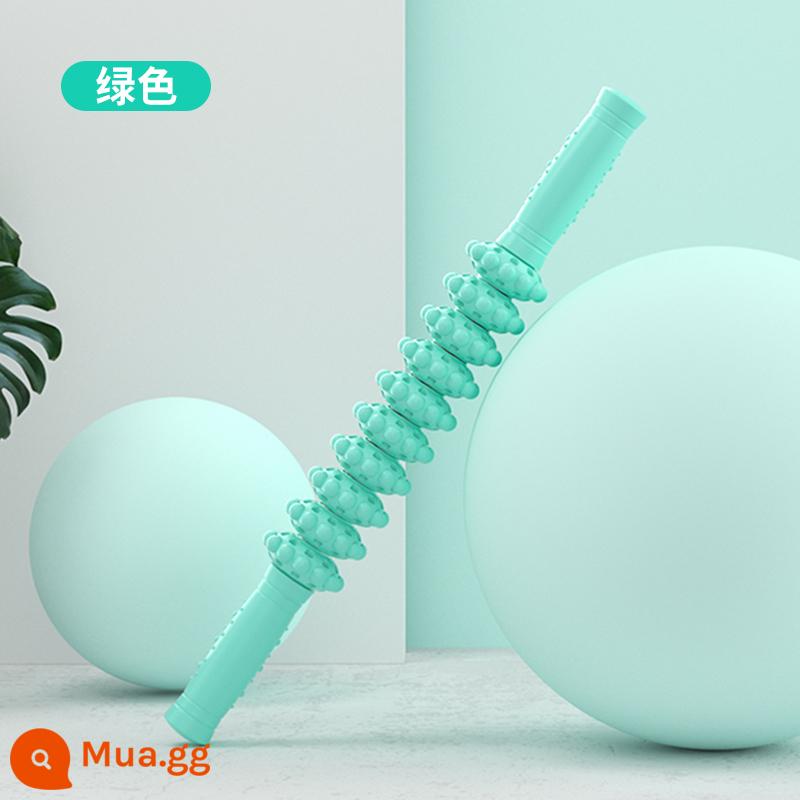 Chân cổ mỏng vòng -quần legging có bánh xe lăn chân thư giãn cơ thư giãn - Màu xanh lá cây [Gậy Massage cong] Little Cloud Massage sâu nâng cao