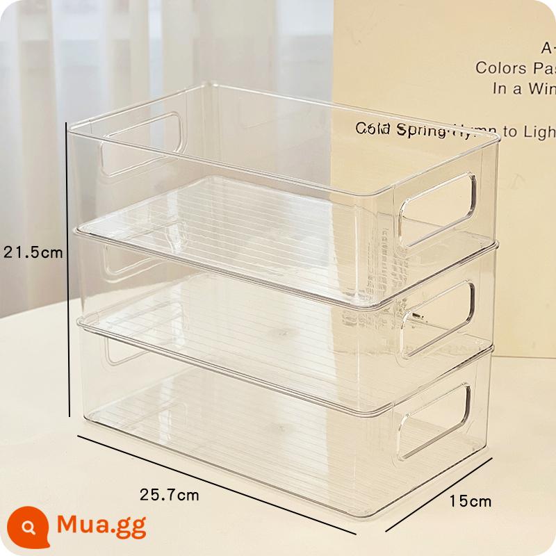 Hộp lưu trữ mỹ phẩm máy tính để bàn acrylic hộp trong suốt ký túc xá hộp hoàn thiện ngăn kéo nhựa có thể được xếp chồng lên nhau kệ - Các mẫu di động nhỏ trong suốt [ba] có thể xếp chồng lên nhau