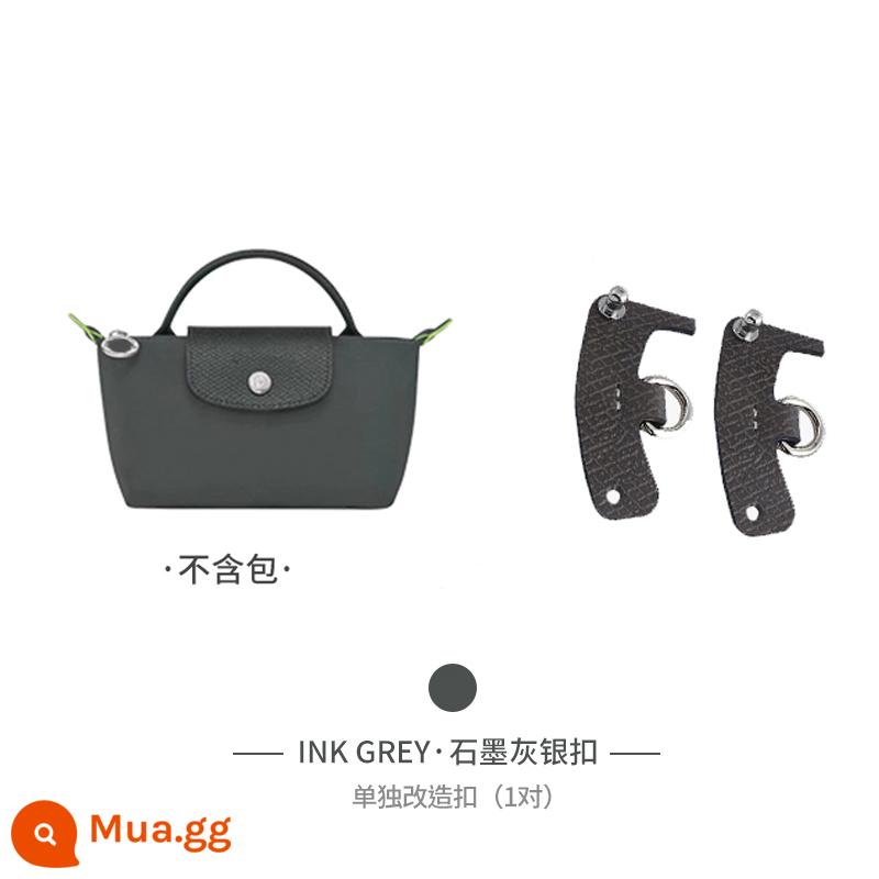 Xưởng thủ công LONGCHAMP chuyển đổi túi mini không cần đục lỗ túi bánh bao nhỏ có dây đeo vai Túi Messenger với phụ kiện mua một lần - Màu xám than chì [bán riêng] 1 cặp không cần khoan