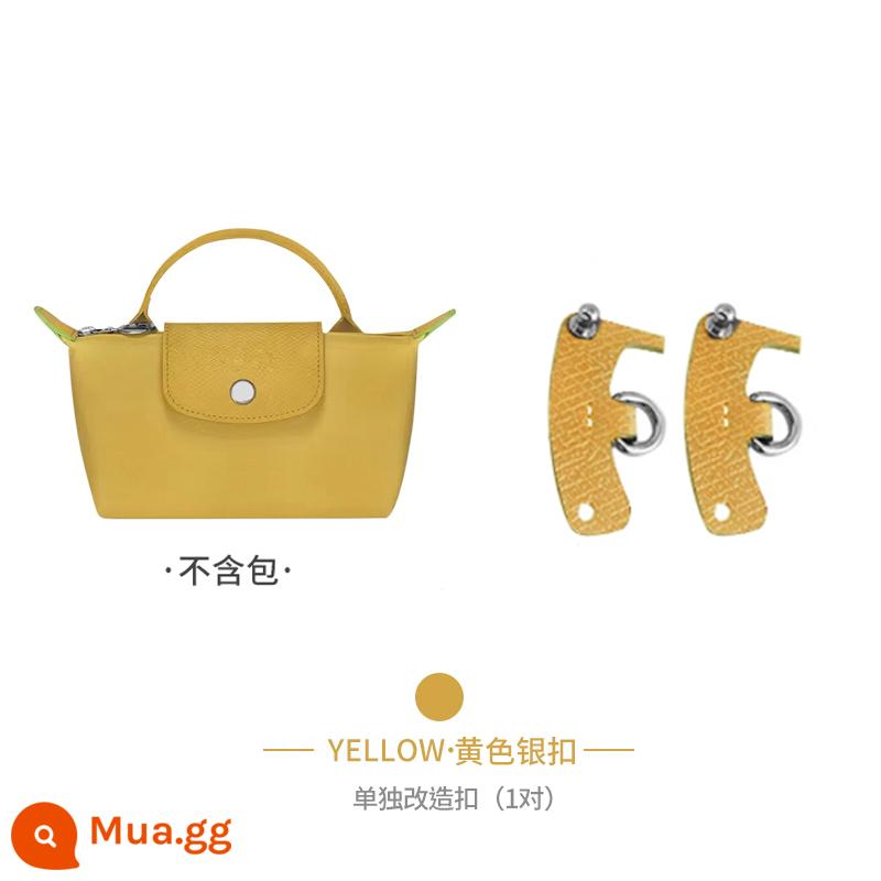 Xưởng thủ công LONGCHAMP chuyển đổi túi mini không cần đục lỗ túi bánh bao nhỏ có dây đeo vai Túi Messenger với phụ kiện mua một lần - Khóa bạc màu vàng [bán riêng] 1 cặp không đục lỗ