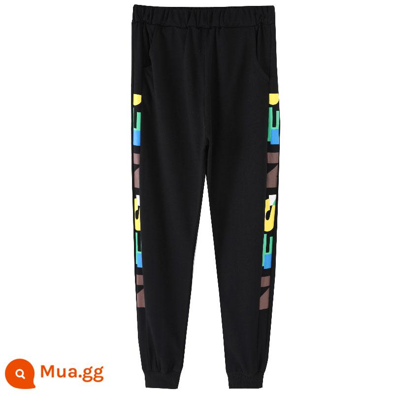 Người nổi tiếng trên Internet Hip -hop Fashion Set - Quần đen [đôi đơn]