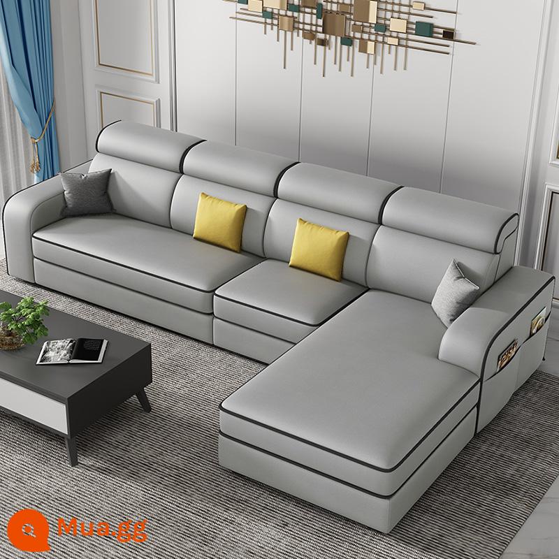 Bắc Âu Sofa Vải Phòng Khách 2023 Mới Có Thể Tháo Rời Và Giặt Được Kích Thước Căn Hộ Công Nghệ Vải Đơn Giản Và Hiện Đại - Màu xám nhạt (vải kỹ thuật)