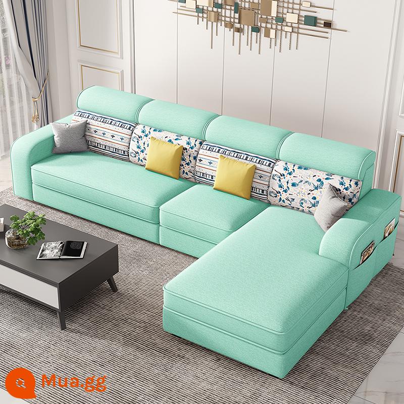 Bắc Âu Sofa Vải Phòng Khách 2023 Mới Có Thể Tháo Rời Và Giặt Được Kích Thước Căn Hộ Công Nghệ Vải Đơn Giản Và Hiện Đại - cỏ xanh