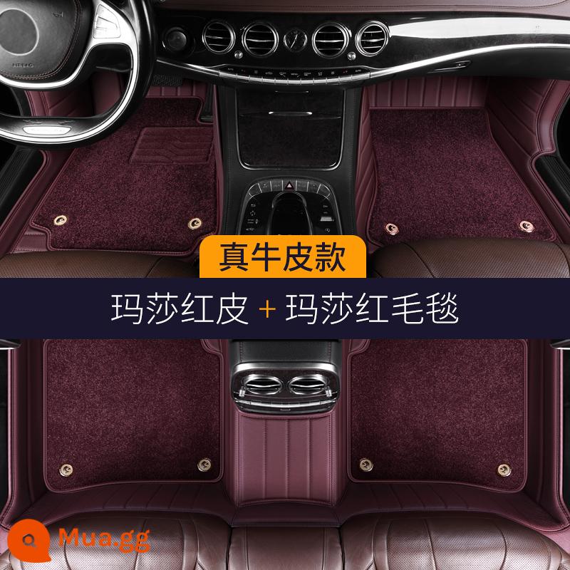 Thảm lót sàn ô tô Mercedes-Maybach s450l e300l s400 gle350gls450glc260l - Da bò (hai lớp)-Martha Red