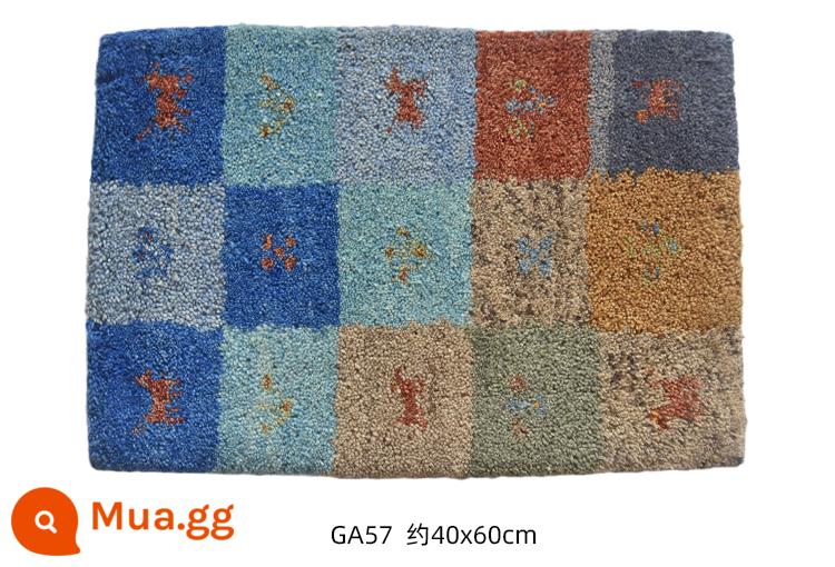 Phong cách trang trí Bắc Âu theo phong cách Ba Tư Gabbeh Wool Handmade Ấn Độ nhỏ chăn nhỏ dễ thương Máy tính để bàn trang trí màu sắc - Xanh ngọc GA57 40x60cm