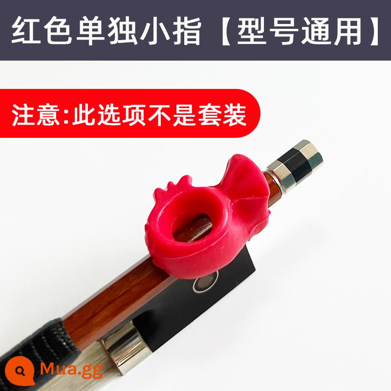 Violon cầm cung cung ép tóc tay cầm cung Corrector trẻ em tay trái và tay phải chỉnh tay hỗ trợ người mới bắt đầu - Loại phổ thông ngón tay út màu đỏ riêng biệt [không có quà tặng]