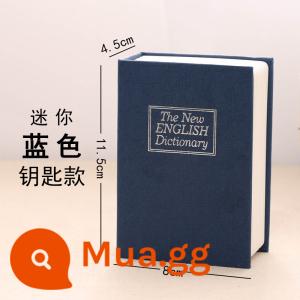 Sách mật khẩu an toàn hộp có khóa tủ nhỏ khóa hộp đựng tiền nhỏ hình heo đất trẻ em hộ gia đình lưu trữ bảo quản - Phím cực nhỏ màu xanh Kích thước nhỏ hơn