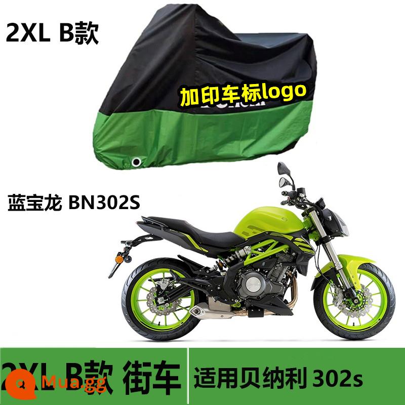 Thích hợp cho bao xe Huanglong 600 đầu máy Belini 502c bao xe Cub 250 chống mưa chống nắng 302s502x - 2XL Model B Sapphire Dragon 302s