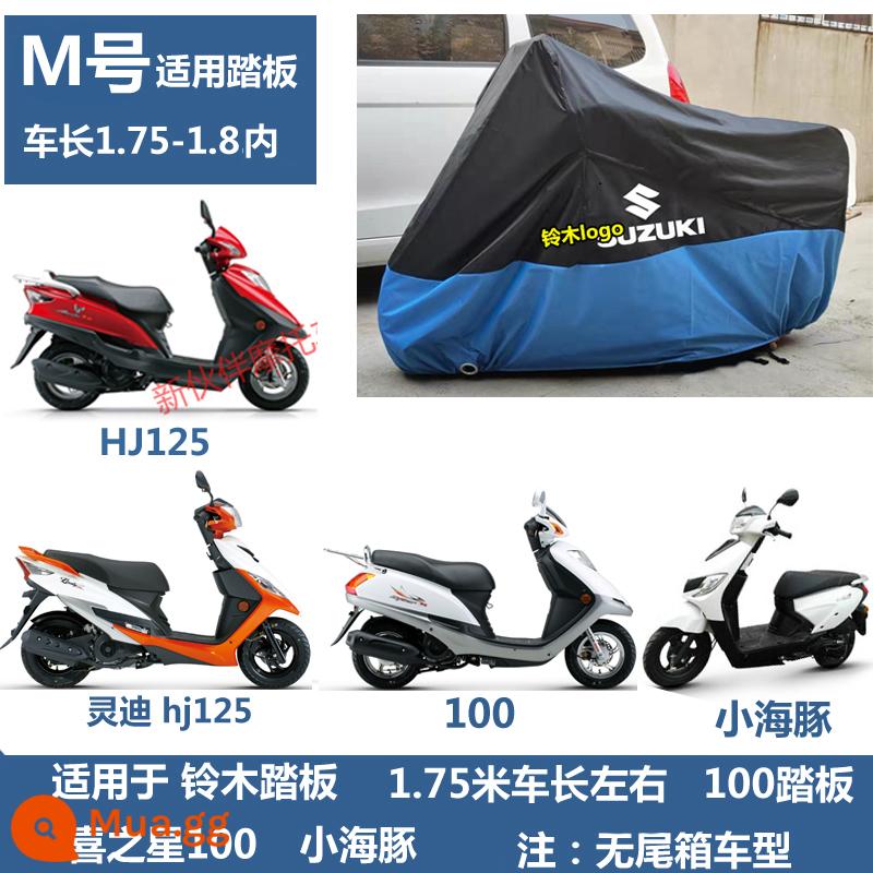 Thích hợp cho xe Suzuki gsx250r bao xe đầu máy bao xe dl250gw che mưa chống nắng uy125 Haojue uhr150 - M Black Blue 100 Cá Heo Nhỏ Không Có Hộp Đuôi