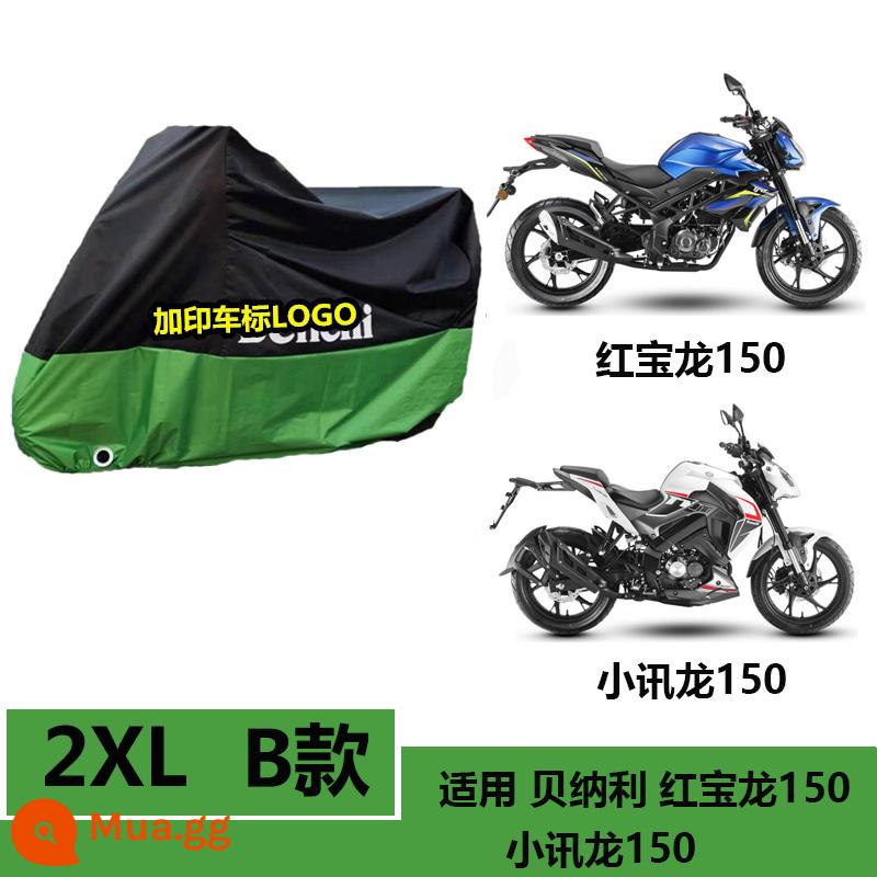 Thích hợp cho bao xe Huanglong 600 đầu máy Belini 502c bao xe Cub 250 chống mưa chống nắng 302s502x - Pirini 2XLB Xiaoxunlong 150 Baolong đỏ