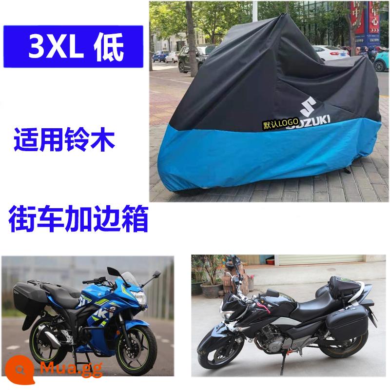 Thích hợp cho xe Suzuki gsx250r bao xe đầu máy bao xe dl250gw che mưa chống nắng uy125 Haojue uhr150 - Xe đạp đường phố thấp 3XL màu xanh đen + túi yên