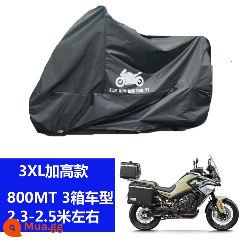 Thích hợp cho gió xuân 250sr che xe đầu máy che mưa 450sr che mưa chống nắng khỉ đầu chó 650gt150nk400 - Đầu máy 3XL tăng lực kéo đen 800mt