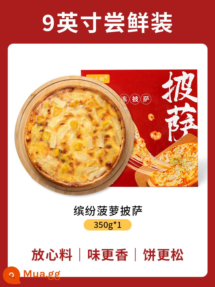 Bánh pizza sầu riêng phô mai đã làm nóng xong bánh pizza đáy ăn liền nướng nhanh bán thành phẩm bánh pizza nồi chiên không khí - 9 inch ngon [Pizza dứa đầy màu sắc]