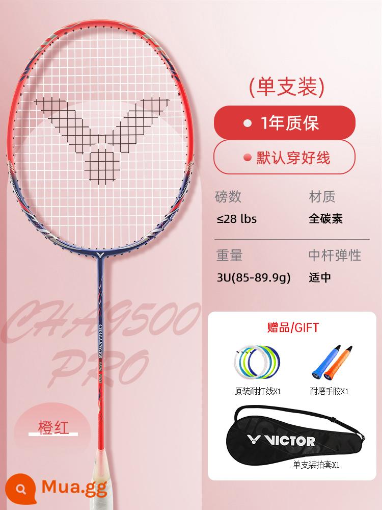 Vợt Cầu Lông Victor Victory Đánh Đơn Đánh Đôi Chính Hãng Challenger 9500 Victor Hammer Full Carbon Siêu Nhẹ Vợt - Sản phẩm mới [Tay treo 9500 phiên bản nâng cấp] CHA-9500PRO D màu đỏ cam 3U