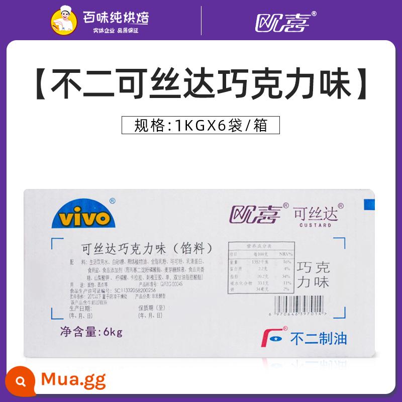 OSI Fuji Mãng Cầu Vị Phô Mai Sữa Chua Bánh Mì Mãng Cầu Gạo Nếp Nhân Trái Cây Thương Mại Sốt Mãng Cầu Full Box - Hương vị sô cô la Fuji 1kg*6 túi/hộp