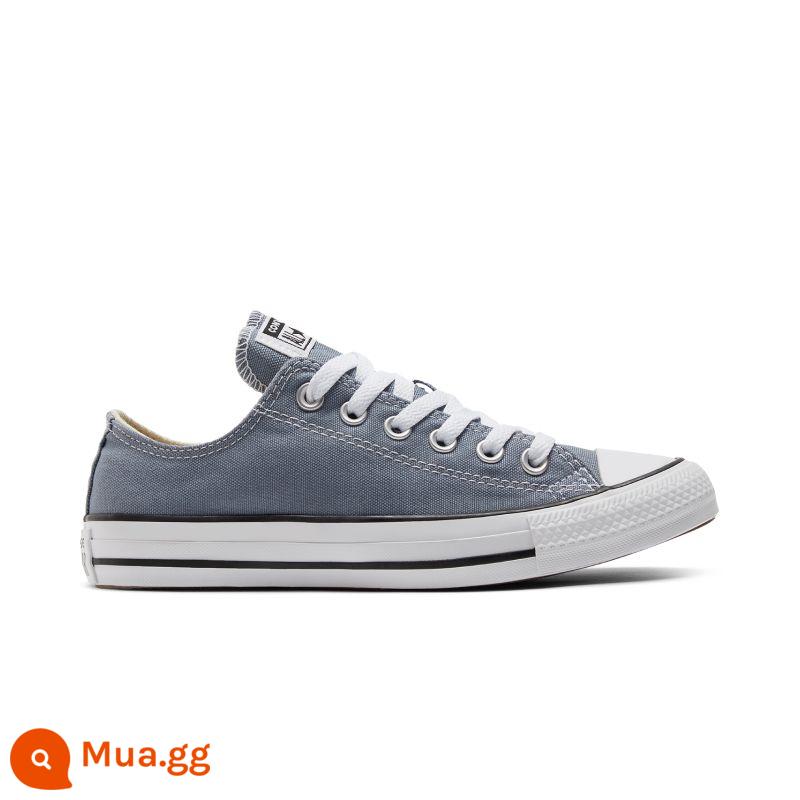 CONVERSE Giày vải cổ thấp Converse All Star cổ điển dành cho nam và nữ màu bạc sương xám A02802C - A02802C