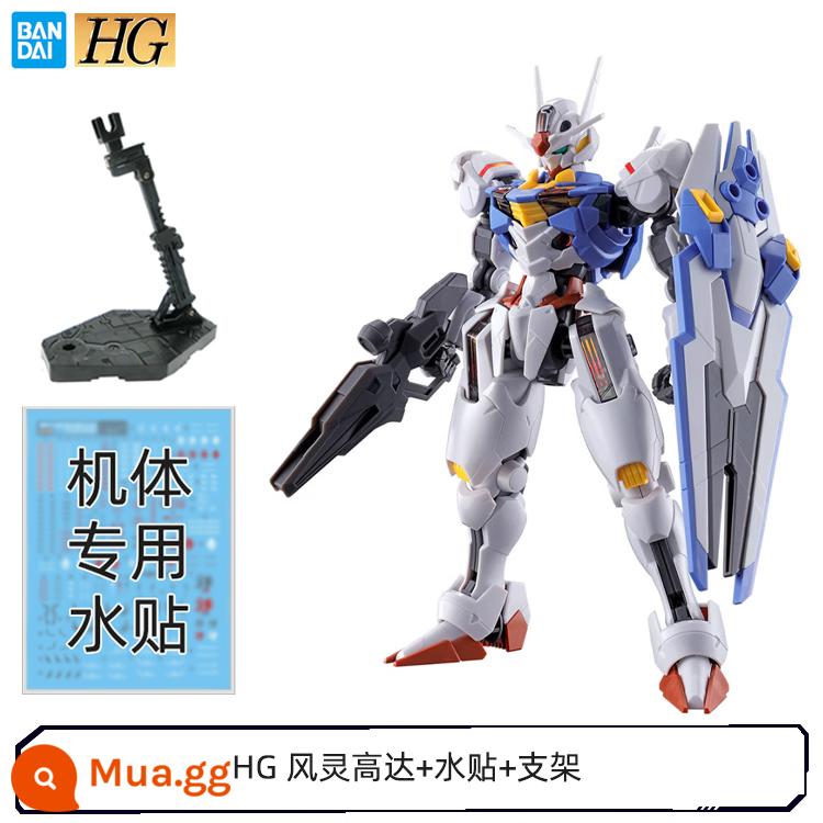 Mô Hình Bandai 63030 HG 1/144 Thần Gió Gundam Mercury Phù Thủy Nhân Vật Chính Máy Trên Không - HG Wind Spirit Gundunda+nhãn dán nước+giá đỡ