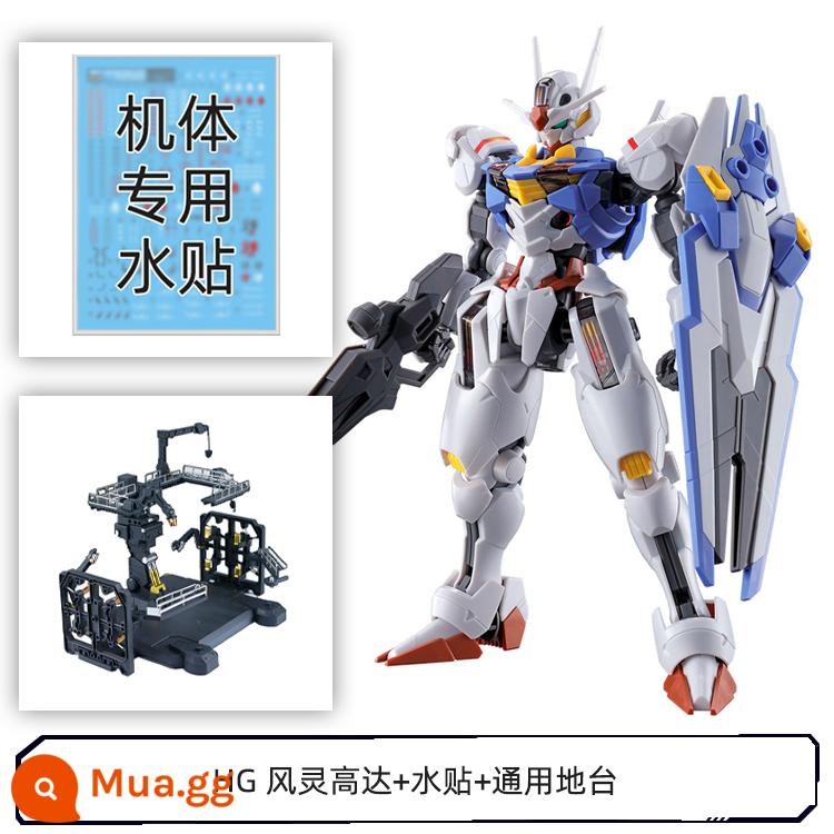 Mô Hình Bandai 63030 HG 1/144 Thần Gió Gundam Mercury Phù Thủy Nhân Vật Chính Máy Trên Không - HG Wind SpiritGundam+nhãn dán nước+nền tảng đa năng