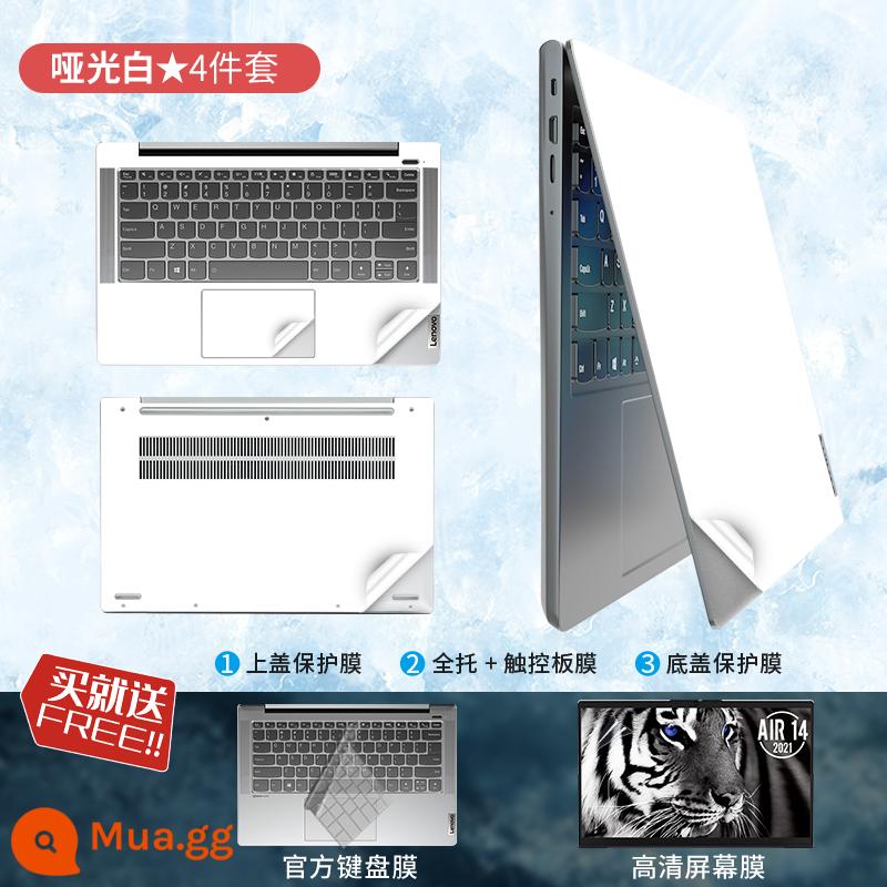 Thích hợp cho 2023 Lenovo Xiaoxin air14 nhãn dán máy tính pro14 màng bảo vệ thinkbook16 notebook air15 vỏ bảo vệ yoga14s trong suốt cộng với phim 13 bộ phim đầy đủ - Máy màu sáng phù hợp với *Trắng mờ★Bộ bốn mảnh + Phim bàn phím miễn phí + Phim mềm độ phân giải cao*1