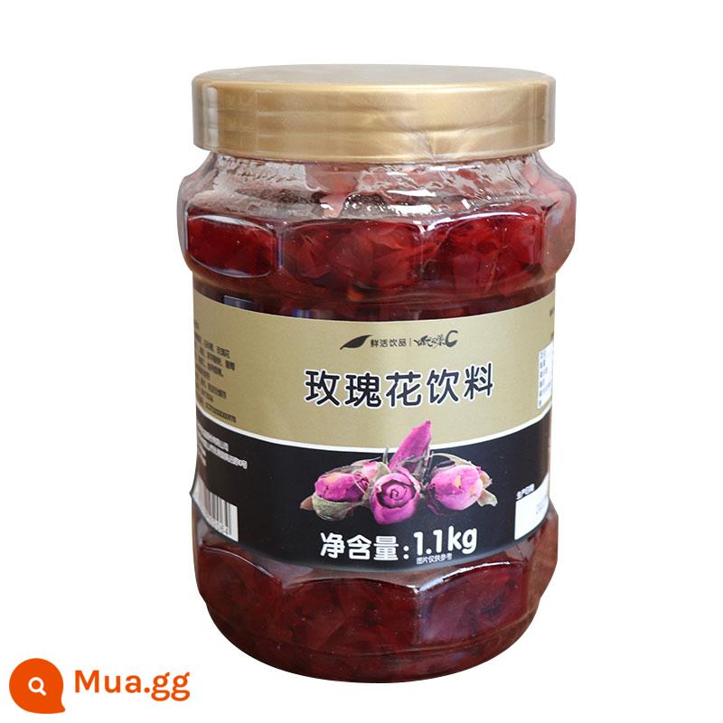 Mứt chanh leo tươi hảo hạng C trà chanh dây sốt trà trái cây có cùi mật ong trà hoa trái cây 1.2kg - Hoa hồng 1,1kg/lon