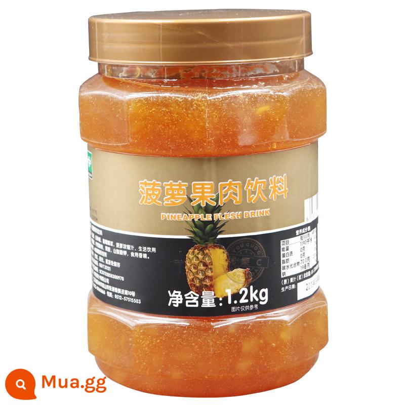 Mứt chanh leo tươi hảo hạng C trà chanh dây sốt trà trái cây có cùi mật ong trà hoa trái cây 1.2kg - Dứa 1,2kg/lon