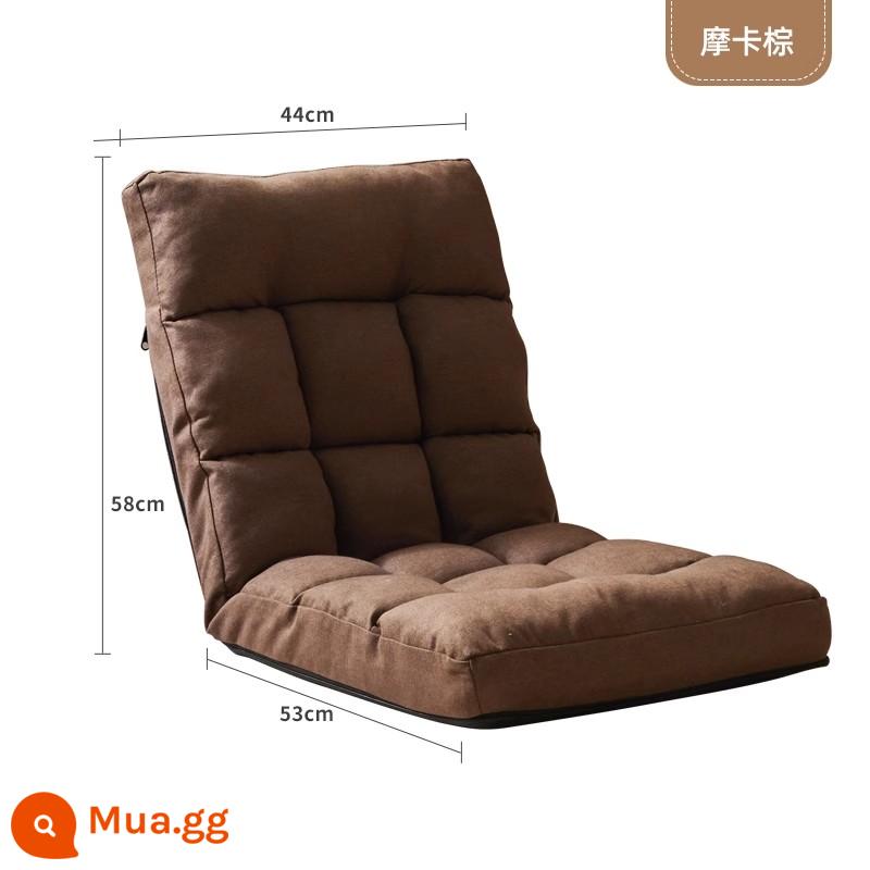 Ghế sofa lười Jiayi có cửa sổ có thể điều chỉnh đệm gấp đơn tatami có thể nằm và ngủ trên ghế thư giãn trong phòng khách - Mocha Brown | Đổ đầy sáu ngăn, điều chỉnh nhiều cấp độ