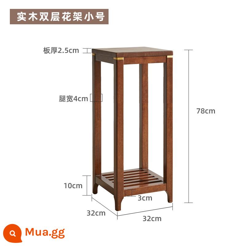 Giá treo hoa Jiayi kệ gỗ chắc chắn phòng khách trong nhà phong cách Trung Quốc hiện đại tối giản giá treo chậu hoa kiểu Mỹ hoa cao và thấp một vài tầng - Trang trí bằng đồng hai lớp - kích thước nhỏ [vận chuyển trong gói hoàn chỉnh]