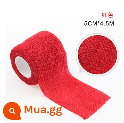 Thun thể thao cuộn băng tự dính cho thú cưng băng chân bóng rổ sẹo điều áp băng thun bảo vệ cổ tay miếng đệm đầu gối - màu đỏ