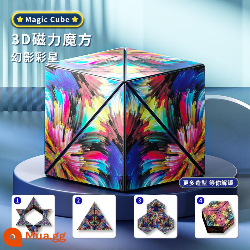 2349 Từ Tính Siêu Chói Mắt 3D Hình Học Âm Thanh Nổi Khối Lập Phương Rubik Huấn Luyện Tư Duy Không Gian Xếp Hình Hình Người Ngoài Hành Tinh Đa Dạng Đồ Chơi Trẻ Em - Các loại khối Rubik hình học [Mực màu ảo] tích hợp 36 nam châm gia cố