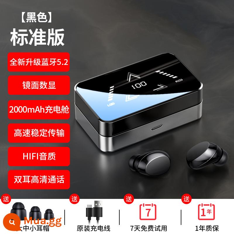 Tai nghe Bluetooth không dây Nosi T5 True Wireless 2022 TỐT NHẤT MỚI -Long Tai tai -Tai -Đánh giá cao -High -Value - Đen [Phiên bản tiêu chuẩn]