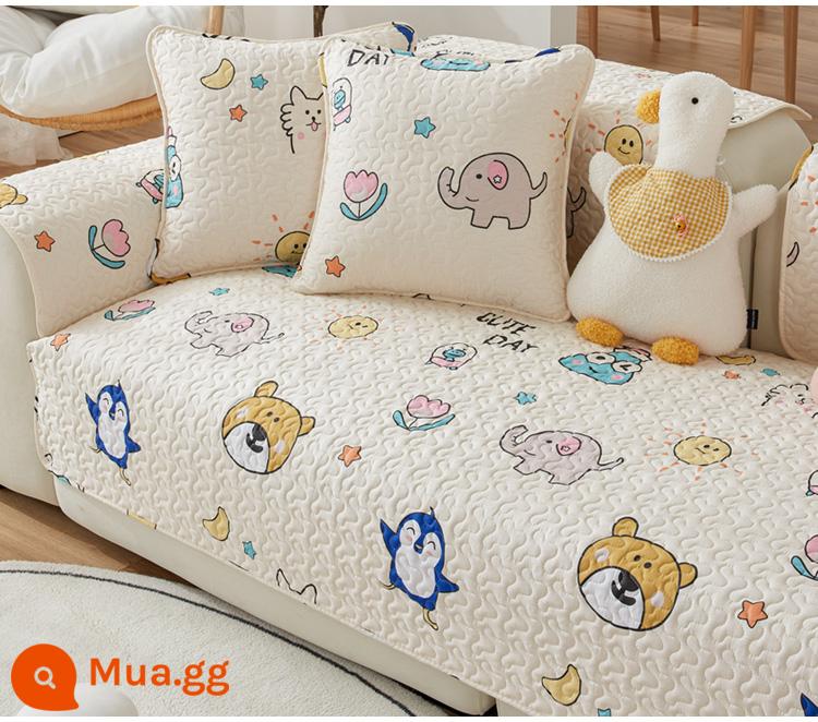 Giá Đặc Biệt Giải Phóng Mặt Bằng Vải Cotton Nguyên Chất Sofa Đệm Chống Trơn Trượt Bắc Âu Đơn Giản Bốn Mùa Đa Năng Đệm Sofa Cotton Khăn - Ca ngợi niềm vui